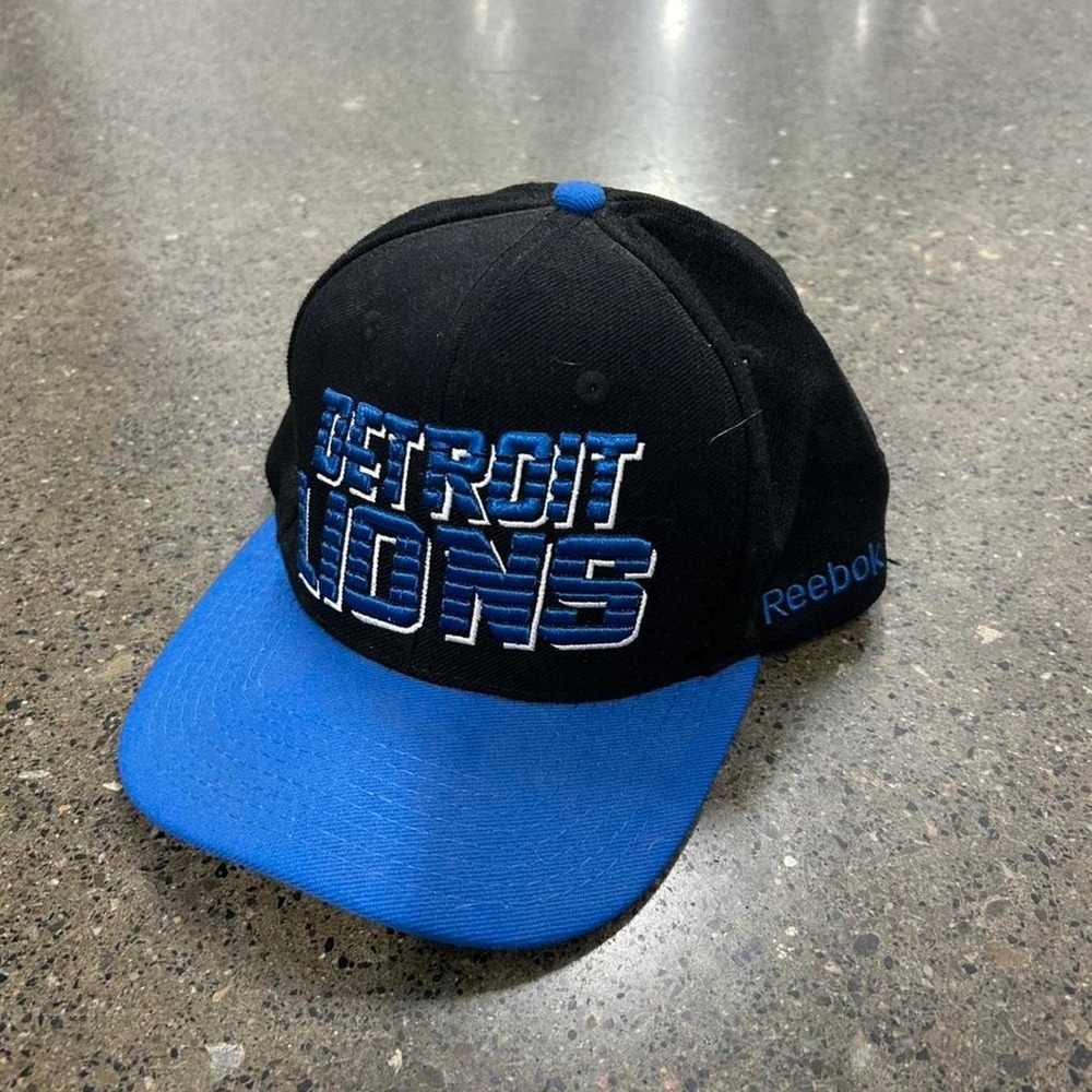 Vintage Reebok Detroit Lions Embroidered SnapBack Hat NFL Cap